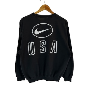 vintage 90s nike swoosh sweatshirt jumper pullover big logo faded colour