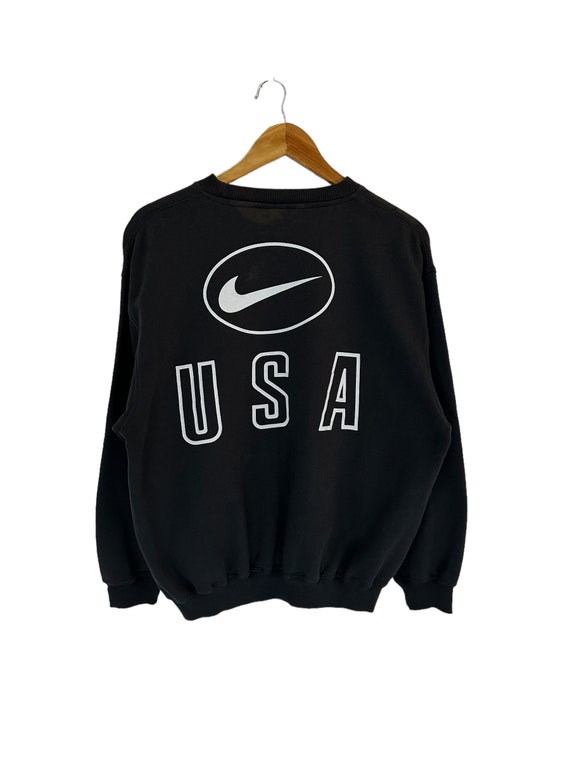 Vintage 90s Nike Swoosh Sweatshirt Jumper Pullover Big Logo Faded 