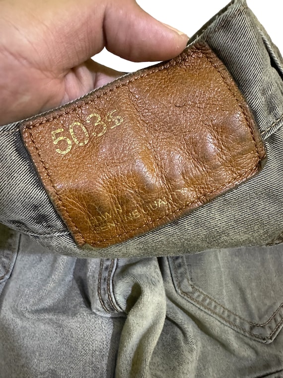 vintage edwin 503 rare design patchwork wide leg … - image 9