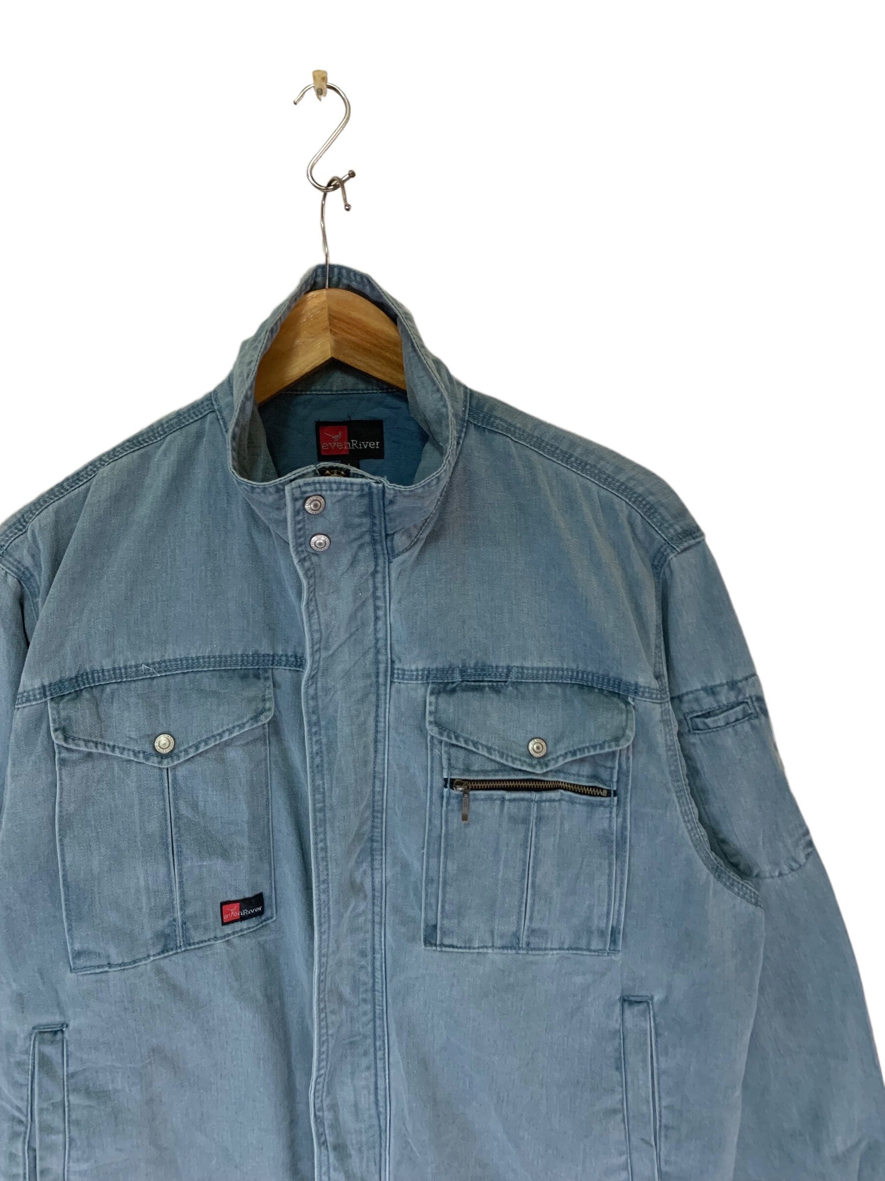 OVER CHAMBRAY JACKET COAT　AMERI vintage 40's] American Vintage Prisoner Denim Work Jacket Size.36