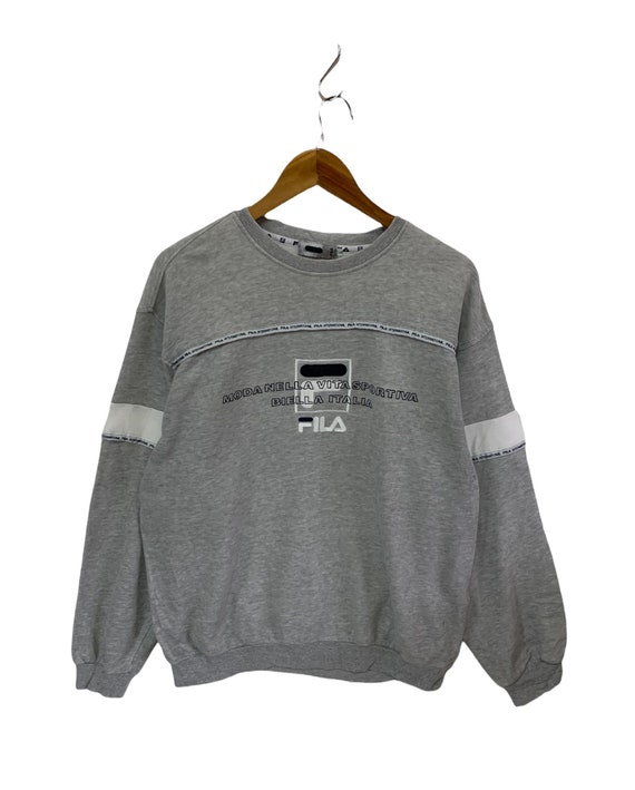 vintage 90s fila moda nella sweatshirt big logo ju