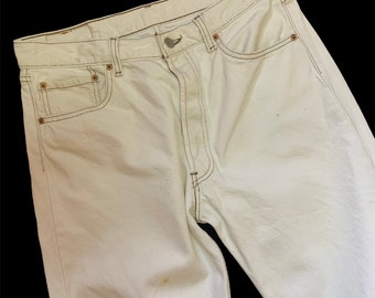 White Levis 501 - Etsy