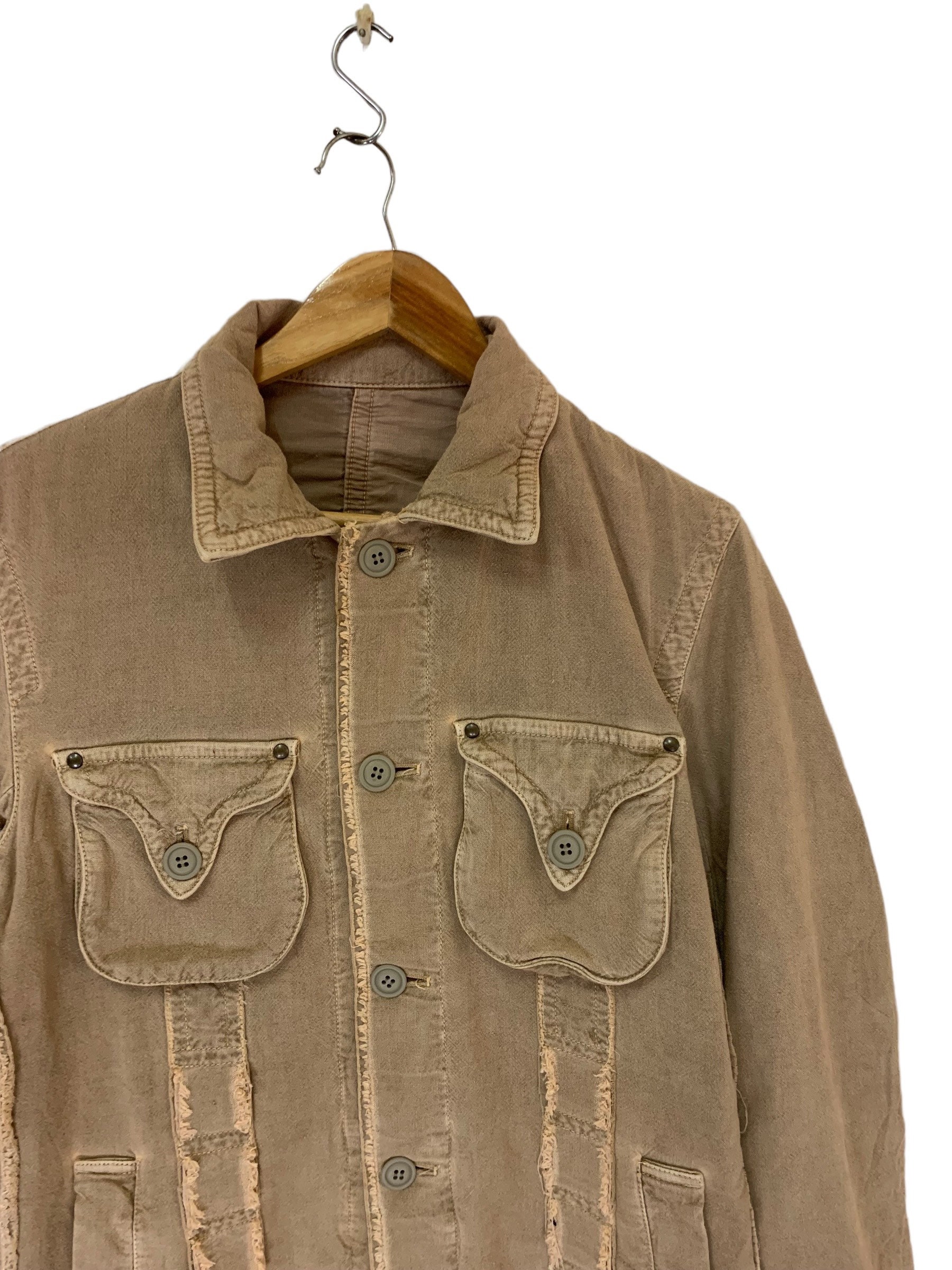 Vintage Japanese Brand Jacket Button Rayon Linen - Etsy