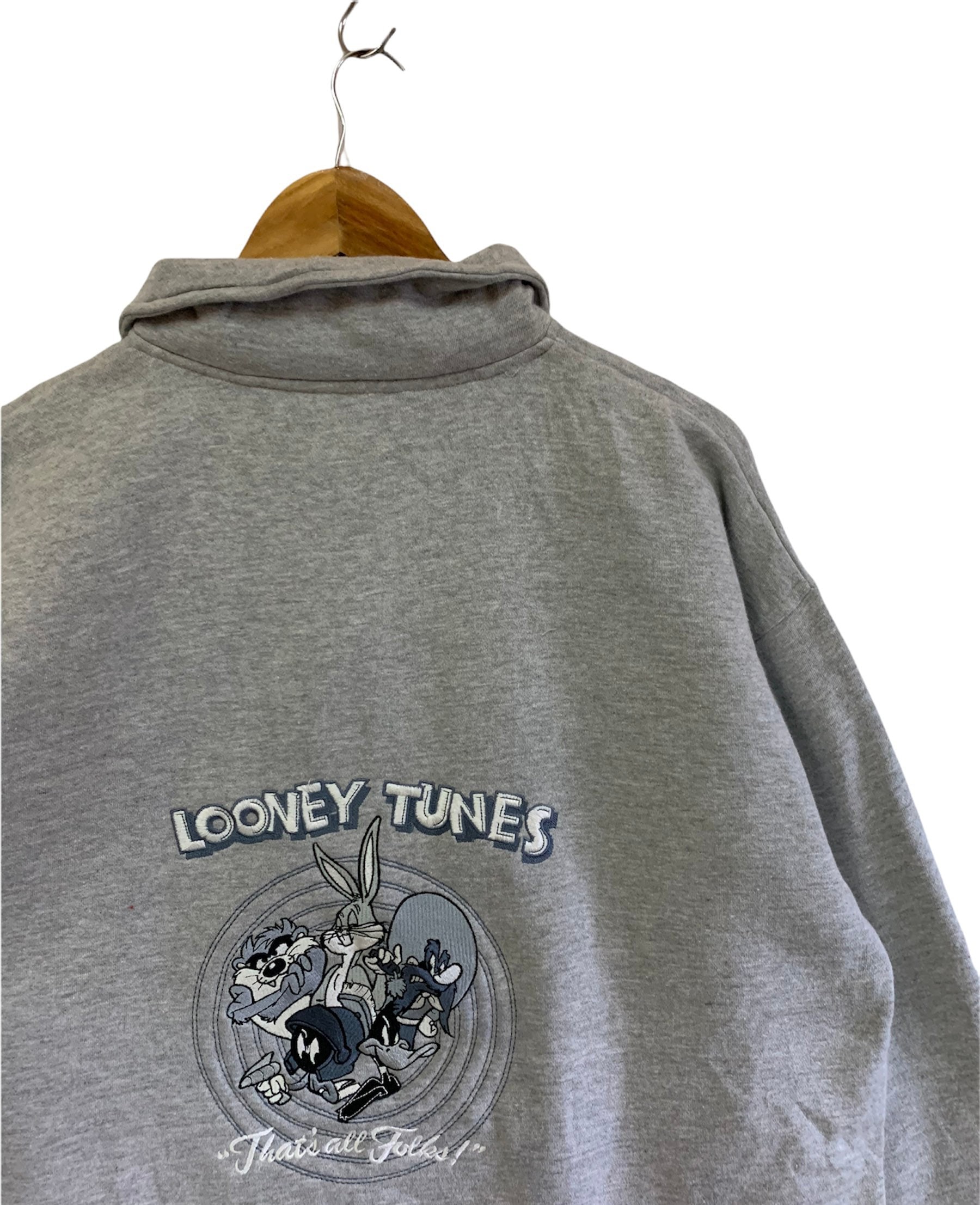 vintage 90s looney classic tunes sweatshirt big logo embroidery logo jumper pullover