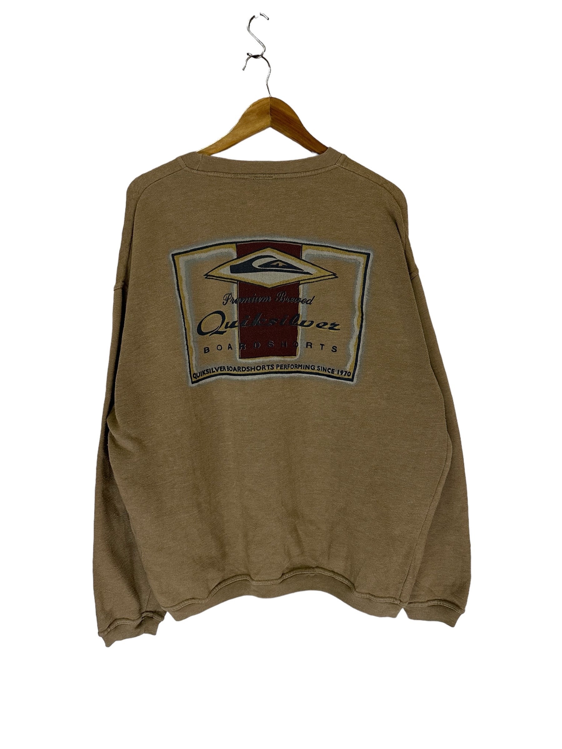 Vintage 90s Quiksilver Sweatshirt Jumper Pullover Big Logo Surf 