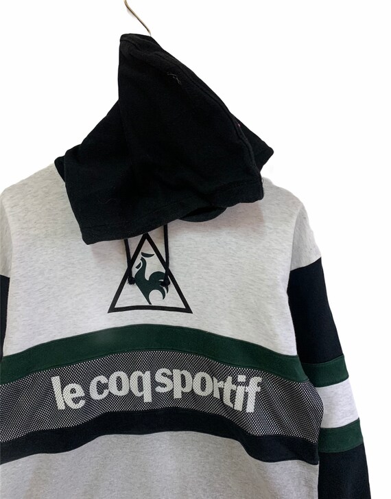 vintage 90s le coq sportif sweatshirt hoodie big … - image 3