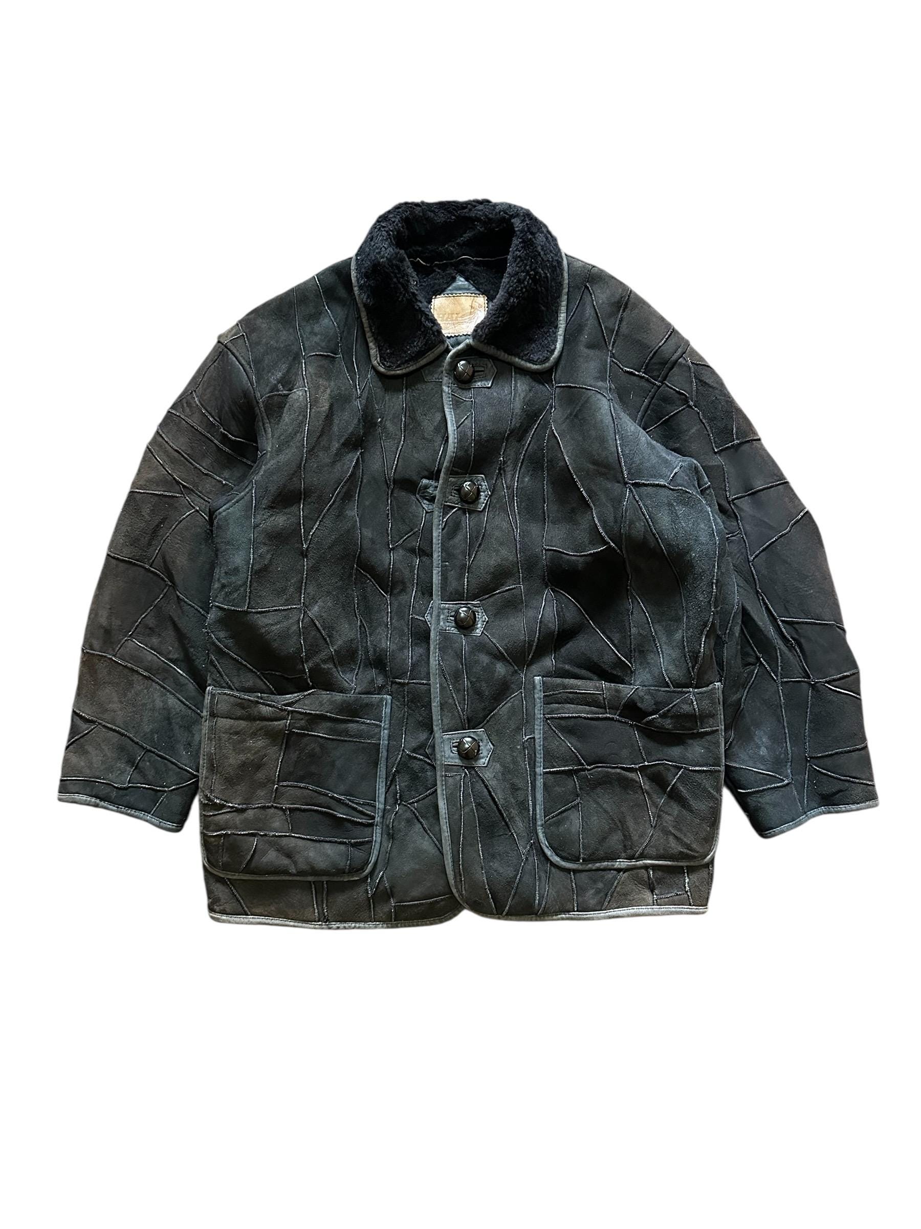 Vintage 90s Hai Sporting Gear Leather Suede Jacket Patches
