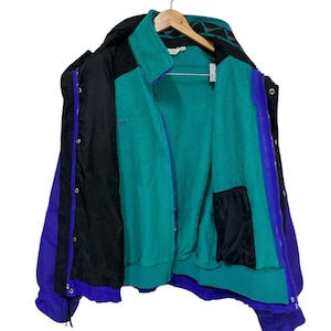 vintage 90s columbia jacket inner fleece made in usa rare colour jacket