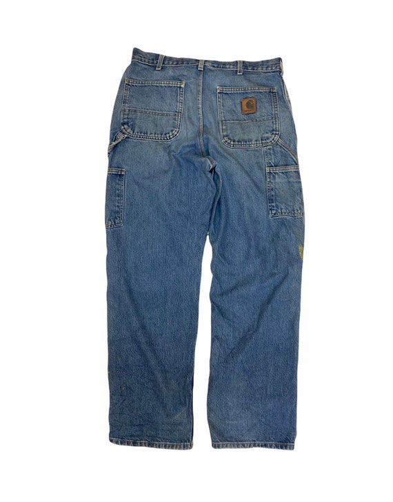 Vintage 90s Carhartt Jeans Paint Artwork Carpenter Trousers | Etsy