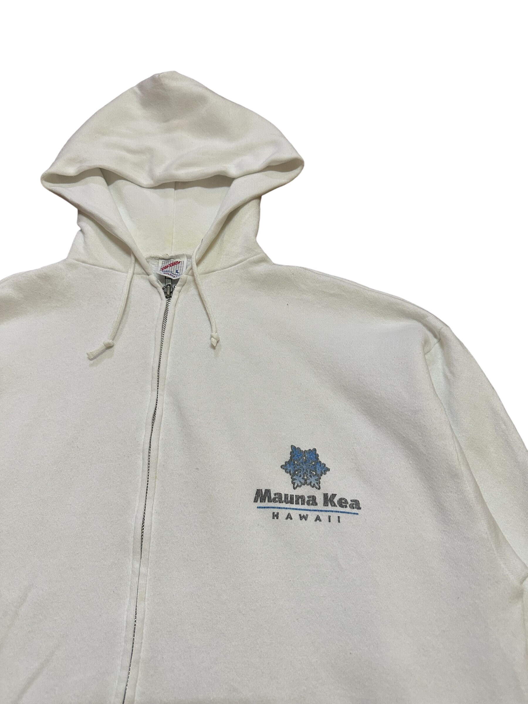 Vintage 90s Mauna Kea Hawaii Hoodie Sweatshirt Big Logo