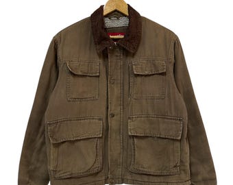 Vintage Wrangler Wrange Coat Sherpa-lined Corduroy Jacket – Beige