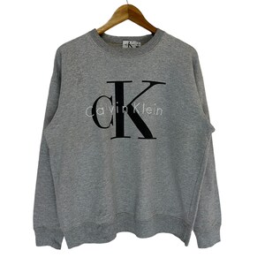 vintage calvin klein sweatshirt big logo made in peru medium size ck big logo calvin klein vintage hip hop swag