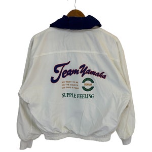vintage 90s team yamaha cotton jacket light jacket big logo