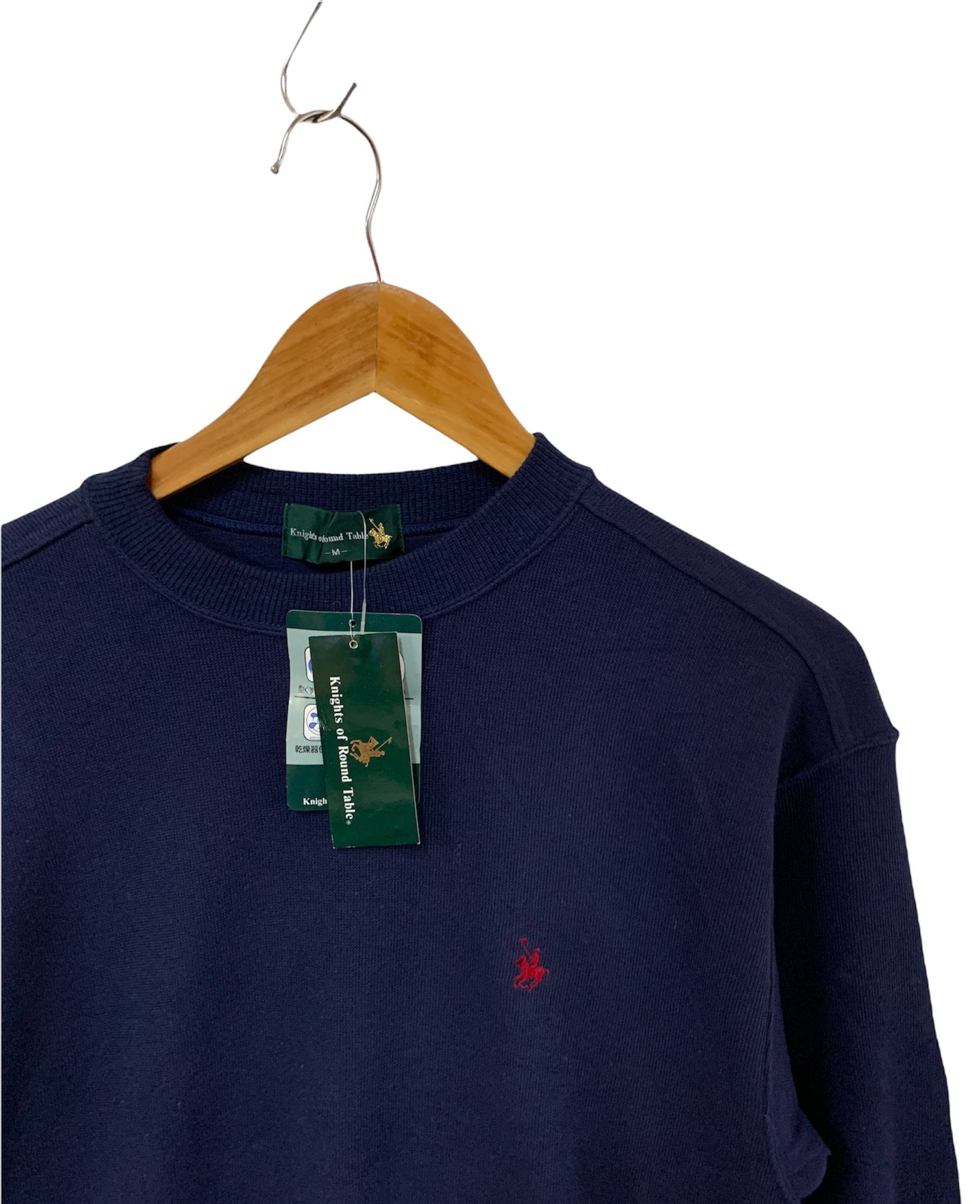 Knight of Round Table ラガーシャツ マルチカラー 刺繍ロゴ Vintage Knights of Round Table Multicolor Striped Retro Polo Shirt