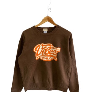 vintage 90s raugh sweatshirt big logo jumper pullover good vibes raugh japanese brand