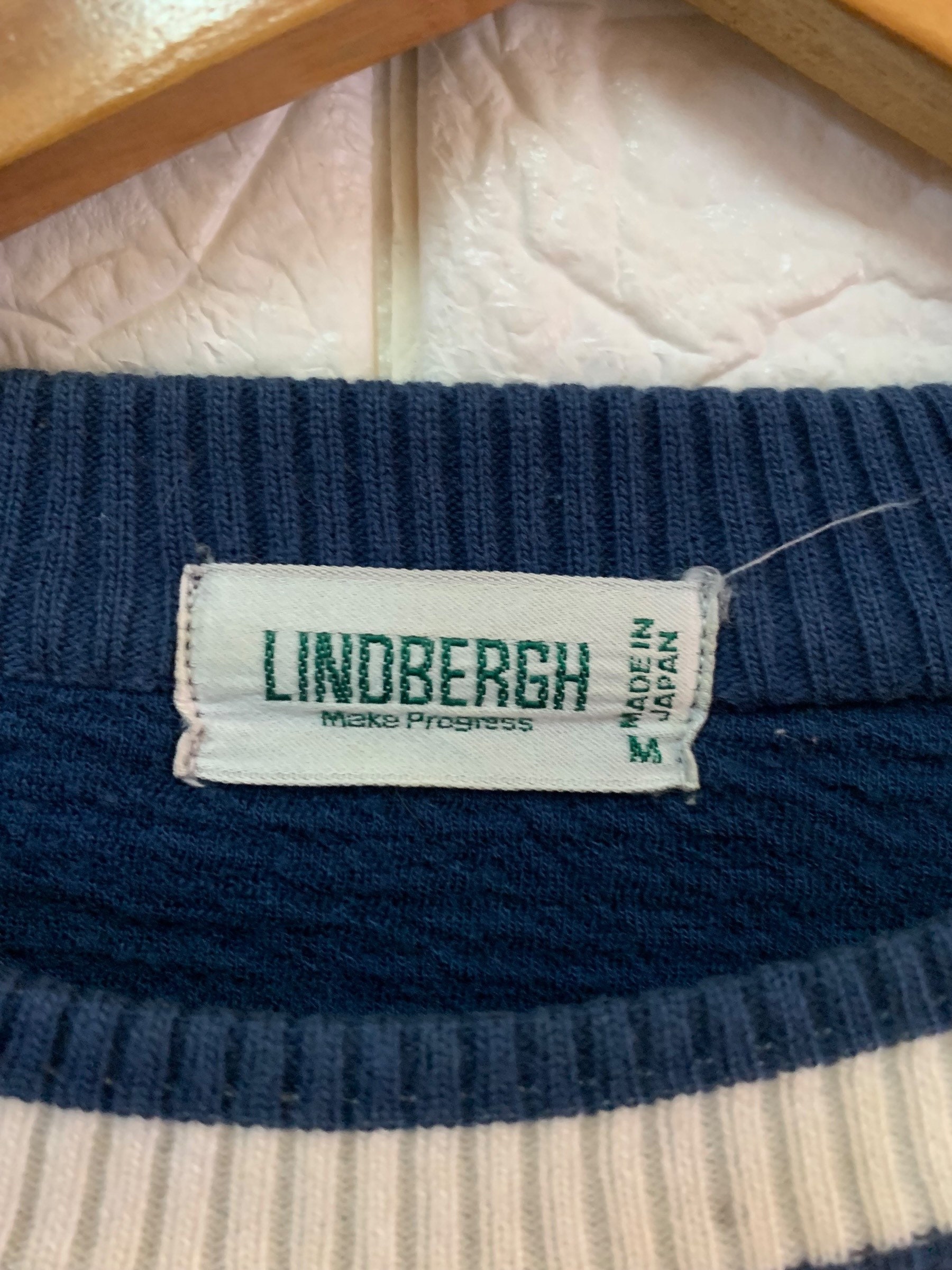 90s ジャパンビンテージ LINDBERGH 日本製 総柄 鴨 刺繍 ニット 