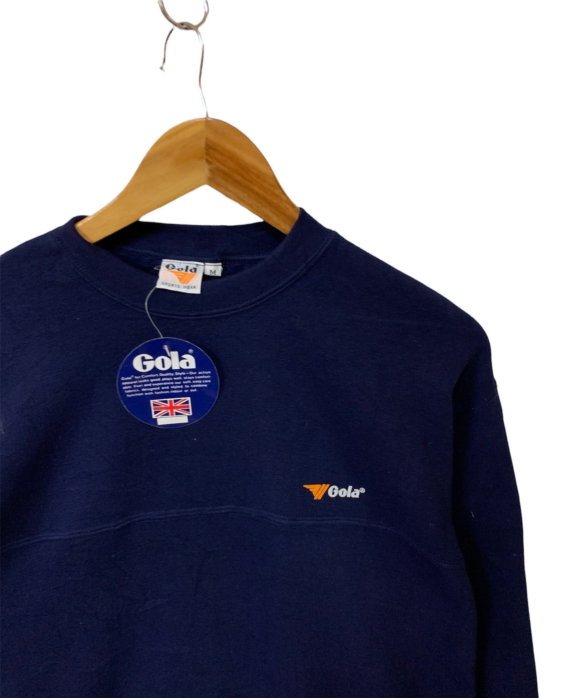 Felpa gola vintage anni 90 con etichetta pullover gola sportswear
