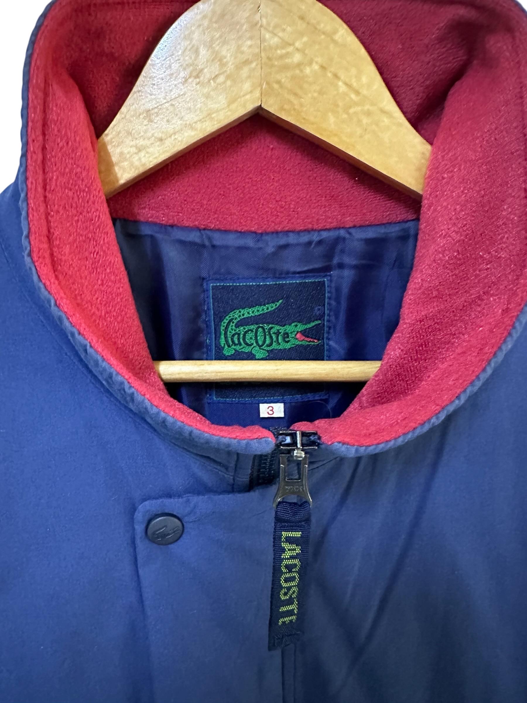 Vintage 90s Lacoste Jacket Puffer Down Jacket Embroidery Logo Full 