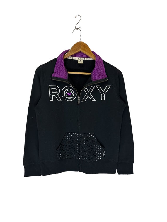 vintage roxy sweatshirt full zip jumper pullover r