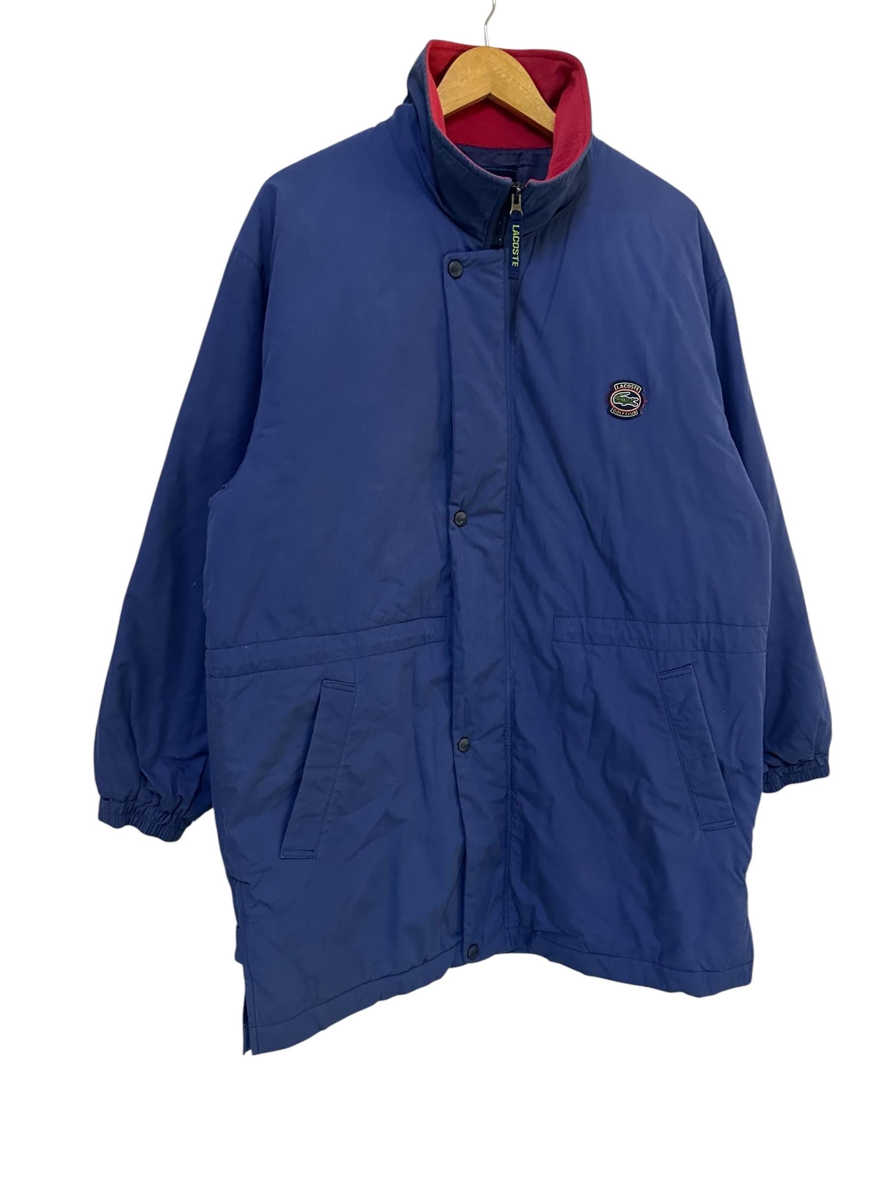 Vintage 90s Lacoste Jacket Puffer Down Jacket Embroidery Logo Full 
