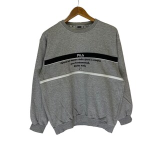 vintage 90s fila biella italia sweatshirt jumper pullover big logo medium size