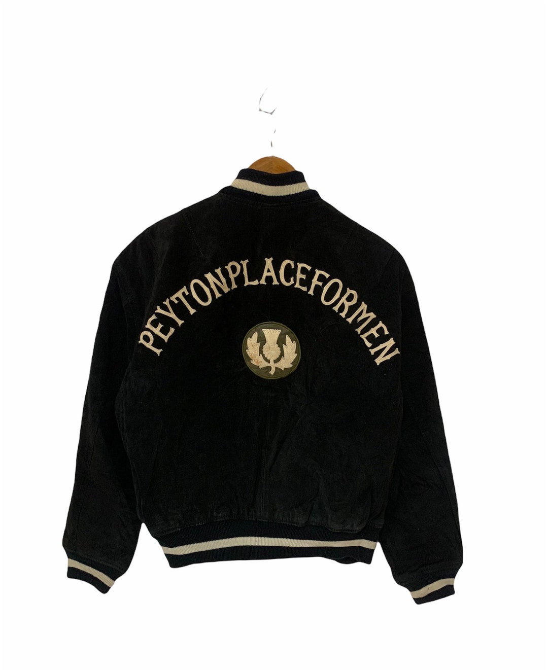 Vintage 90s Peyton Place for Men Ppfm Varsity Jacket Suede Vintage 90s Peyton Place for Men Ppfm Varsity Jacket Suede