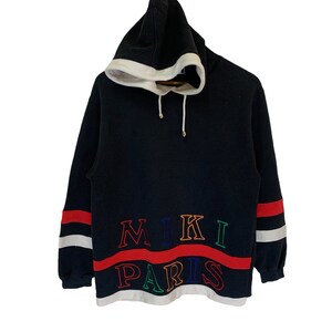 vintage 90s miki paris hoodie sweatshirt jumper pullover big logo