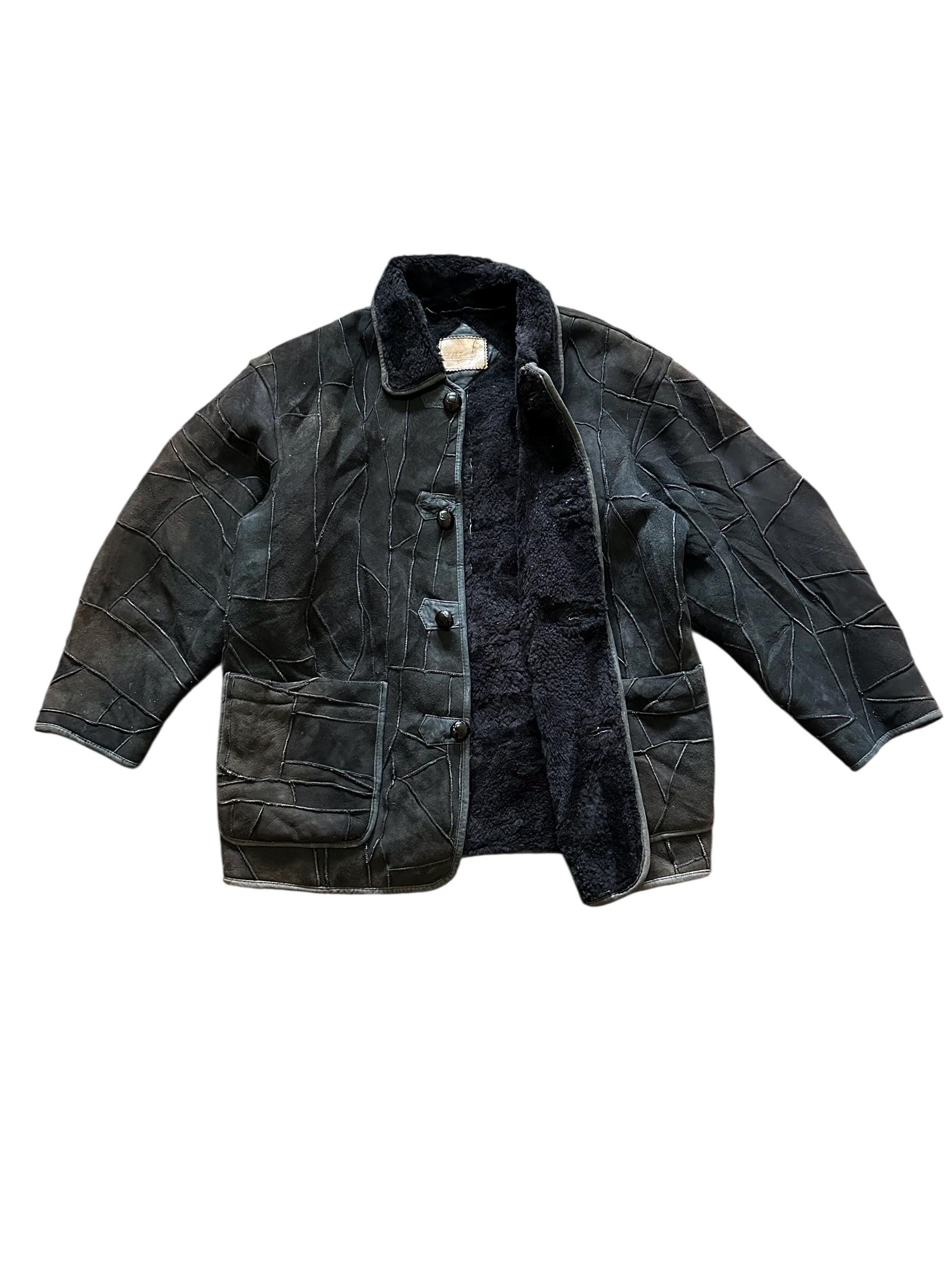 Vintage 90s Hai Sporting Gear Leather Suede Jacket Patches