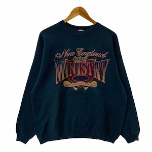vintage 90s university of new england ministry campus ministry 90s university sweatshirt big logo jumper pullover extra large sweatshirt