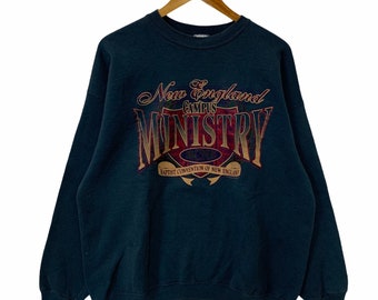 vintage 90s university of new england ministry campus ministry 90s university sweatshirt big logo jumper pullover extra large sweatshirt