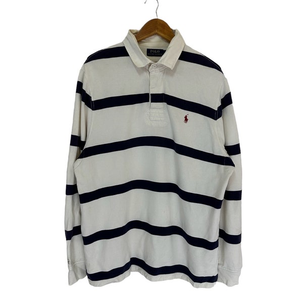 vintage polo ralph lauren rugby shirts stripes shirts collar small pony
