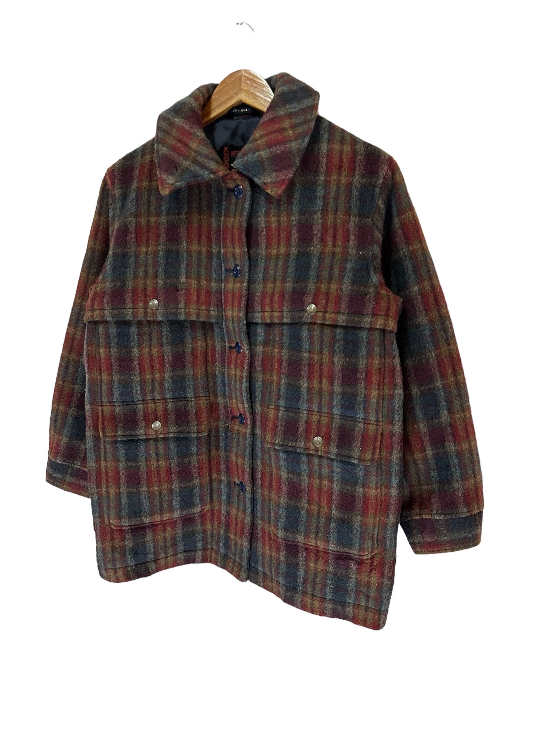 Vintage 90s Mcgregor Jacket Wool Checkered Jacket Winter