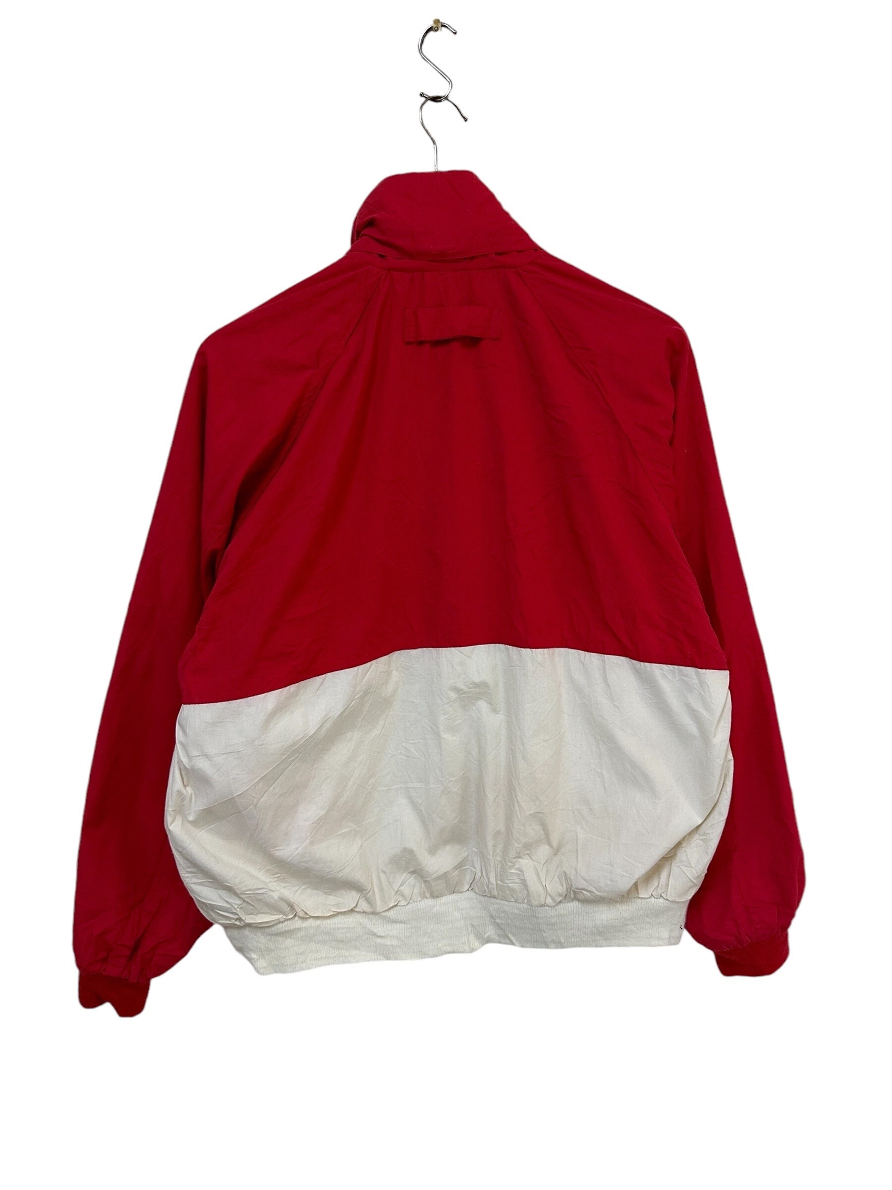 Vintage 90s Oshkosh Light Bomber Jacket White Red Rare Design - Etsy