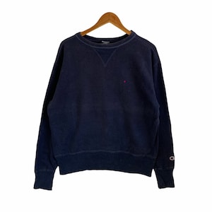 vintage 90s champion product sweatshirt small logo jumper pullover small embroidery logo sports athletic brand hip hop swag