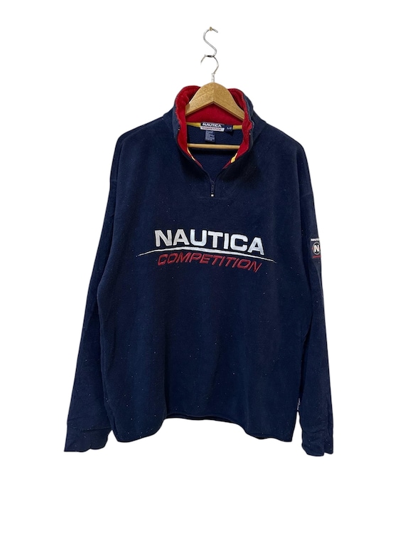 Vintage 90s Nautica Competition Sweatshirt Half Zipper Fleece