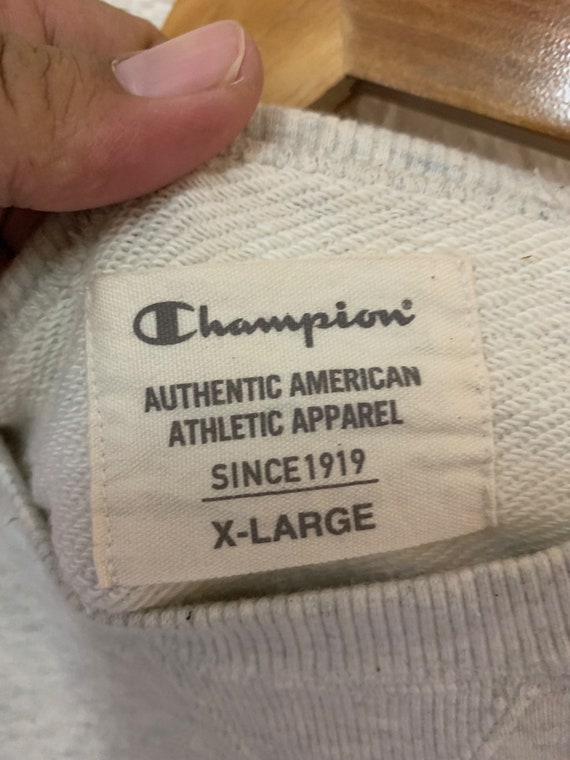 vintage champion plain sweatshirt sleeves logo - image 3