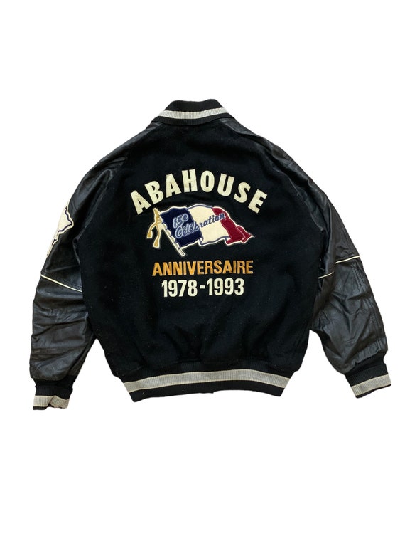 vintage 90s abahouse varsity jacket anniversary bi