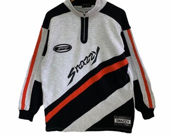 vintage 90s snazzy sweatshirt half zip oversized jumper pullover large mens size loose sweatshirt fashion
