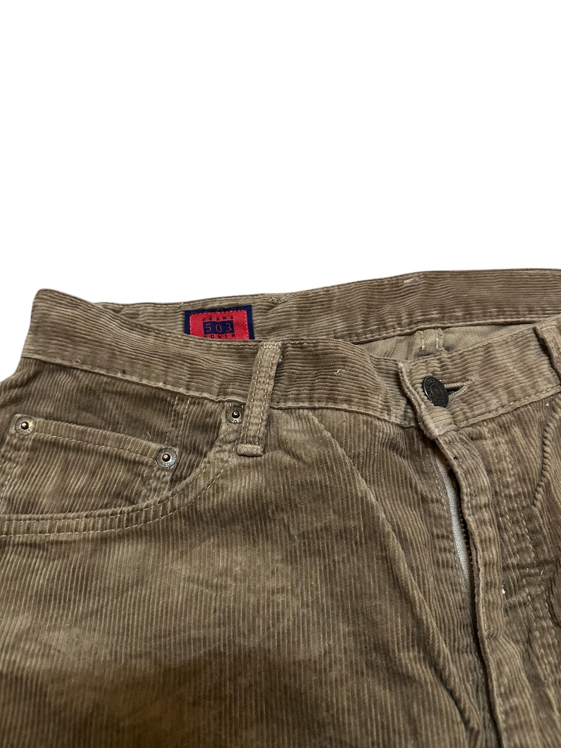 Vintage 90s Edwin 503 Corduroy Pants Brown American Vintage