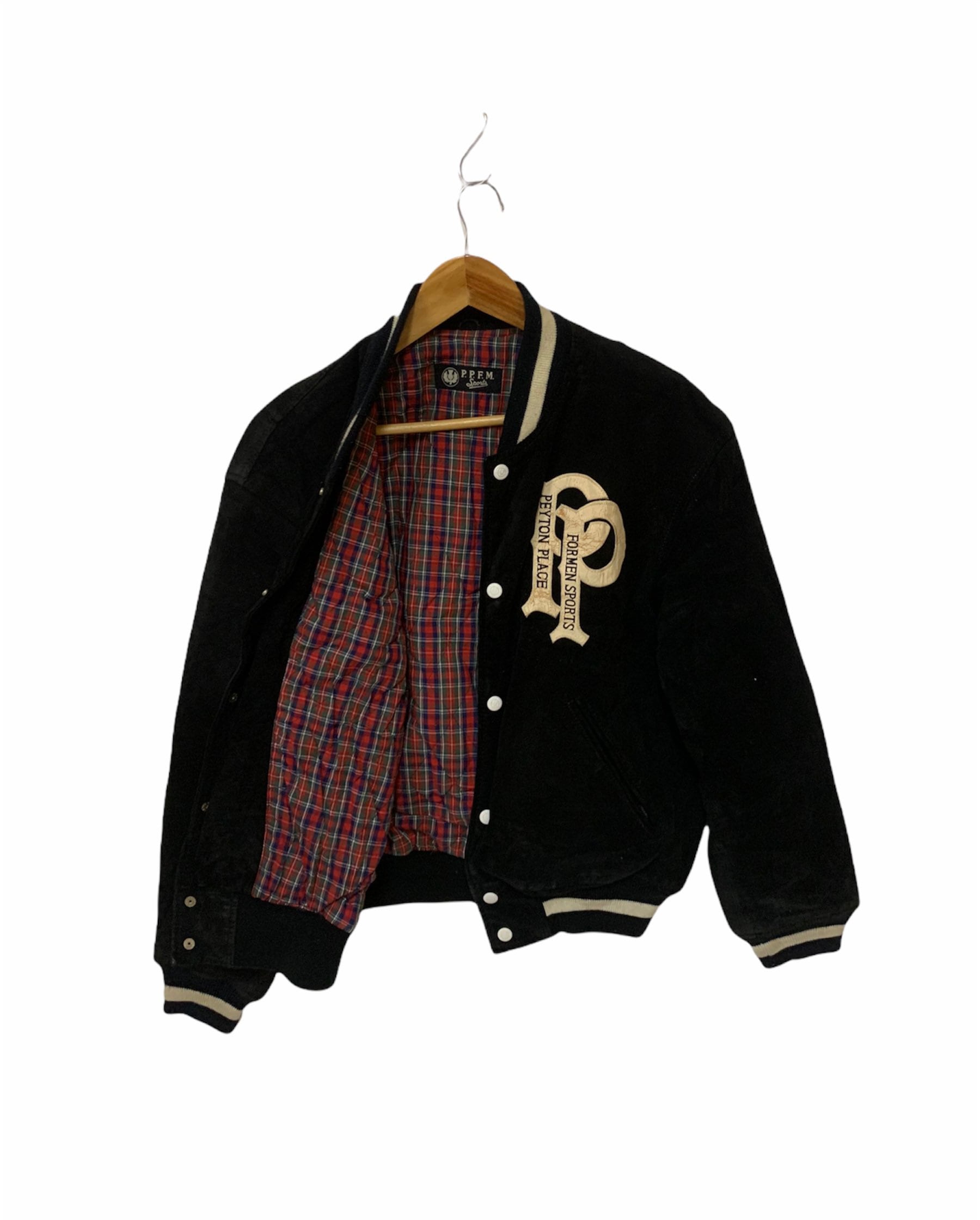 Vintage 90s Peyton Place for Men Ppfm Varsity Jacket Suede - Etsy
