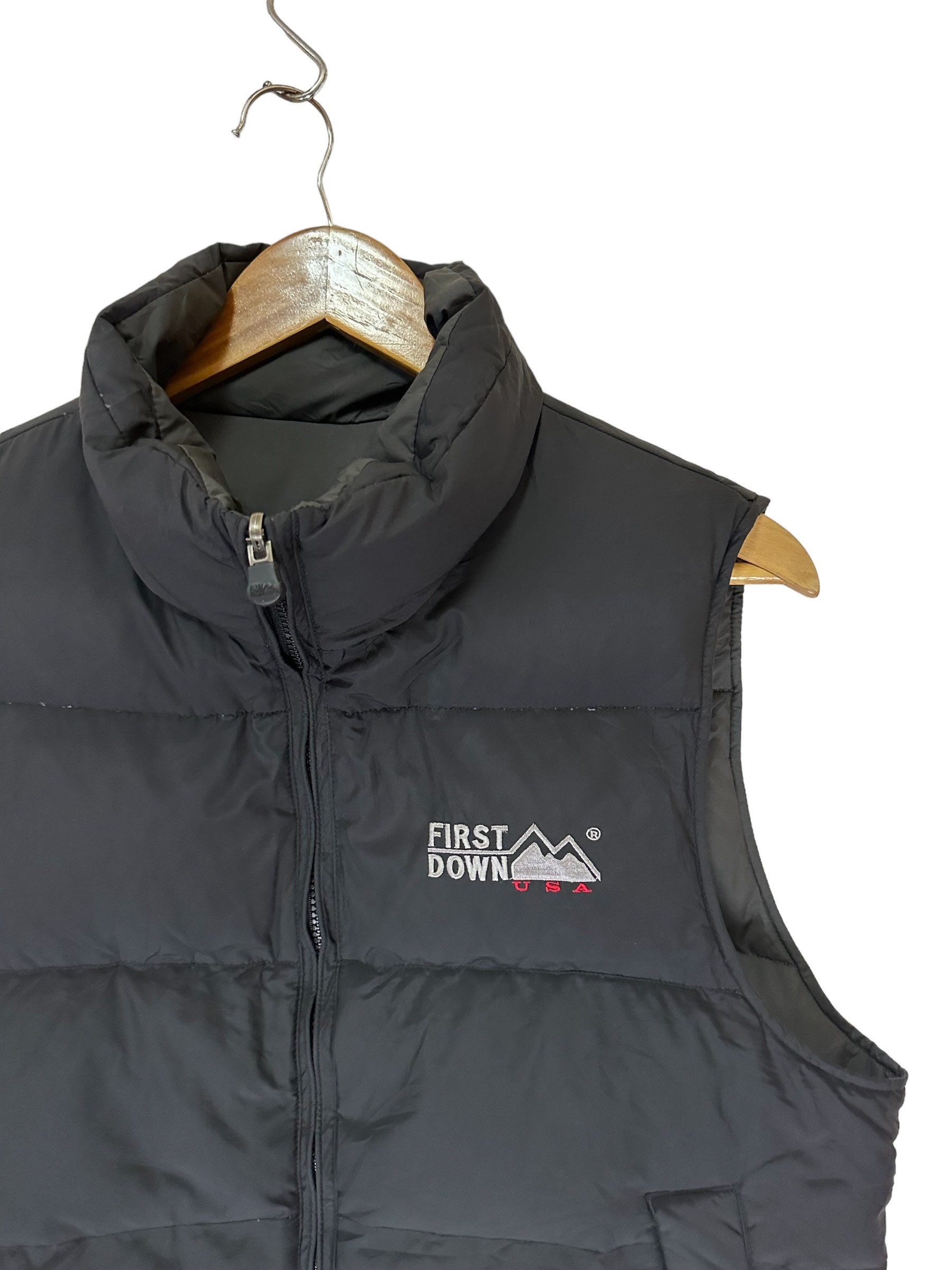 Vintage Reversible First Down Puffer Vest Big Logo Outwear Vintage Reversible First Down Puffer Vest Big Logo Outwear