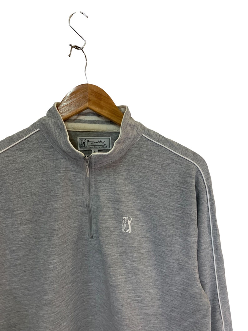 vintage PGA TOUR golf sweatshirt half zip jumper pullover small logo crewneck image 2