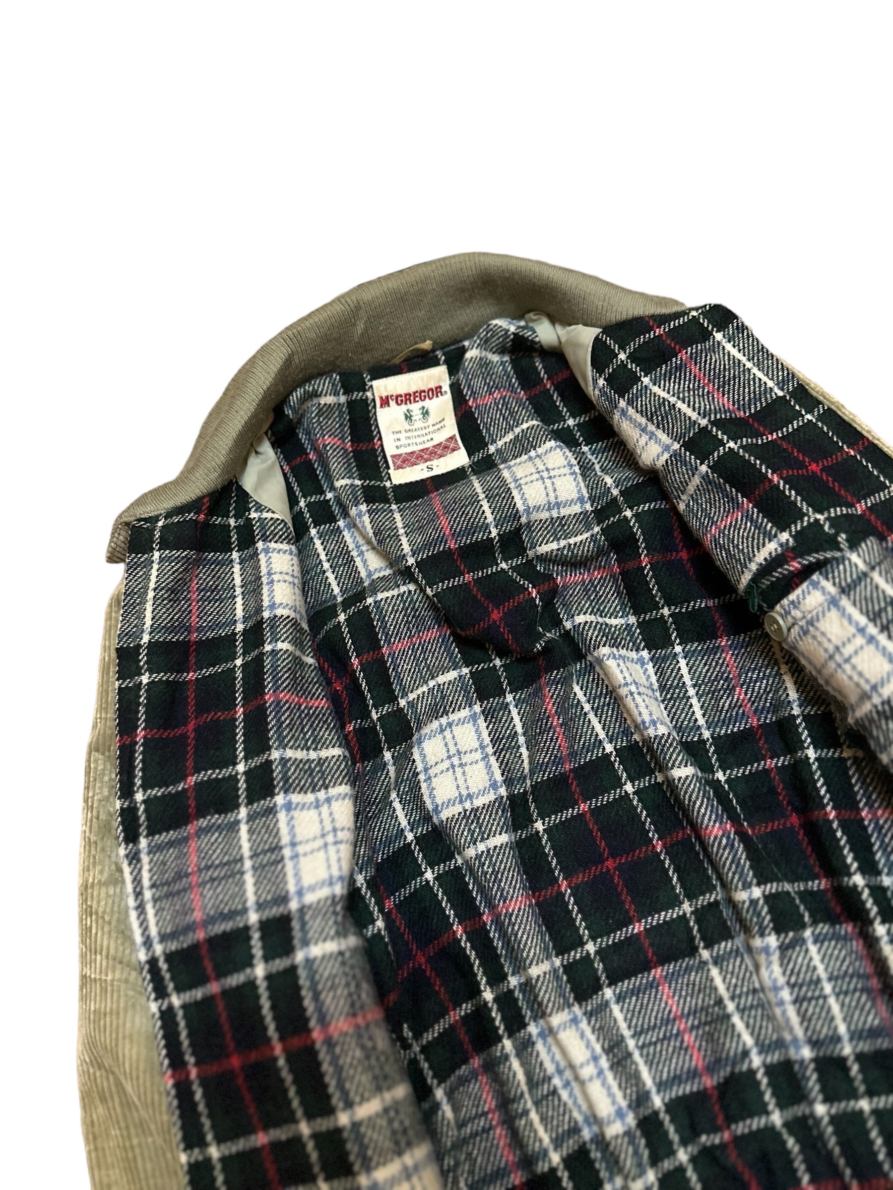 Vintage 90s Mcgregor Corduroy Bomber Jacket Nova Check - Etsy