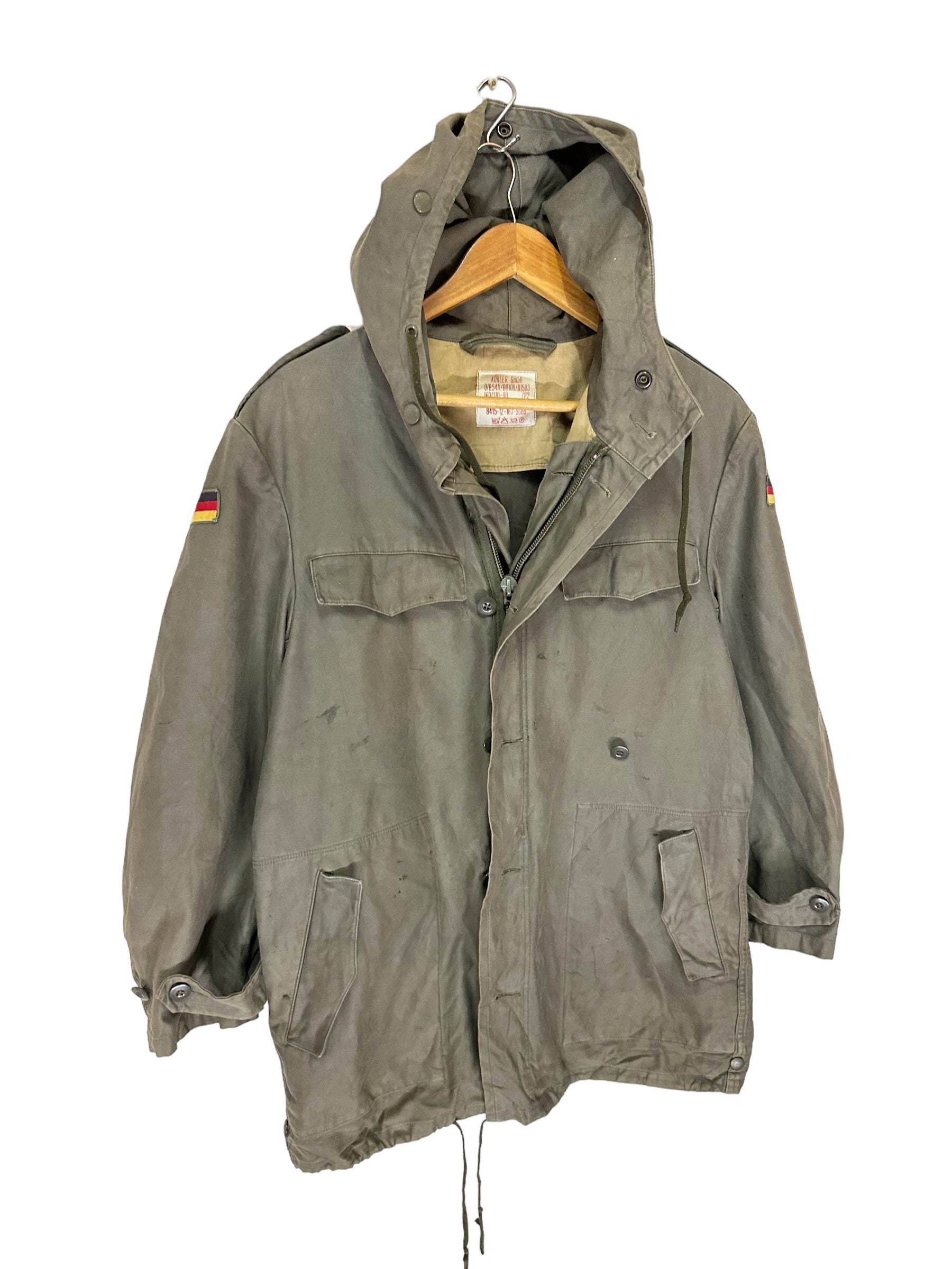 Vintage 80s Kohler Gmbh German Army Parka Jacket - Etsy Vintage 80s Kohler Gmbh German Army Parka Jacket - Etsy