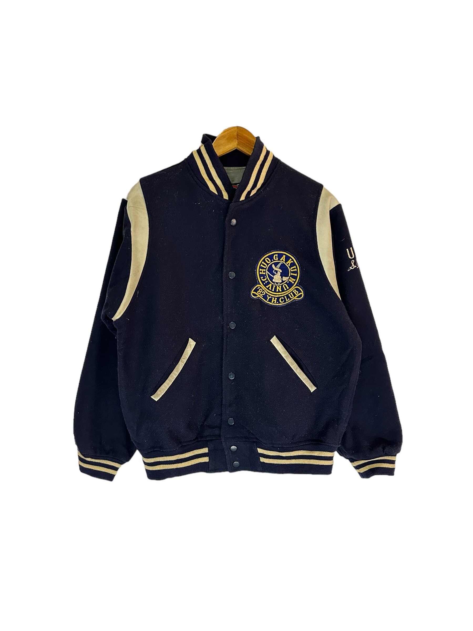 Vintage Varsity Jacket Wool Jacket University Chuo Gakuin Vintage Varsity Jacket Wool Jacket University Chuo Gakuin