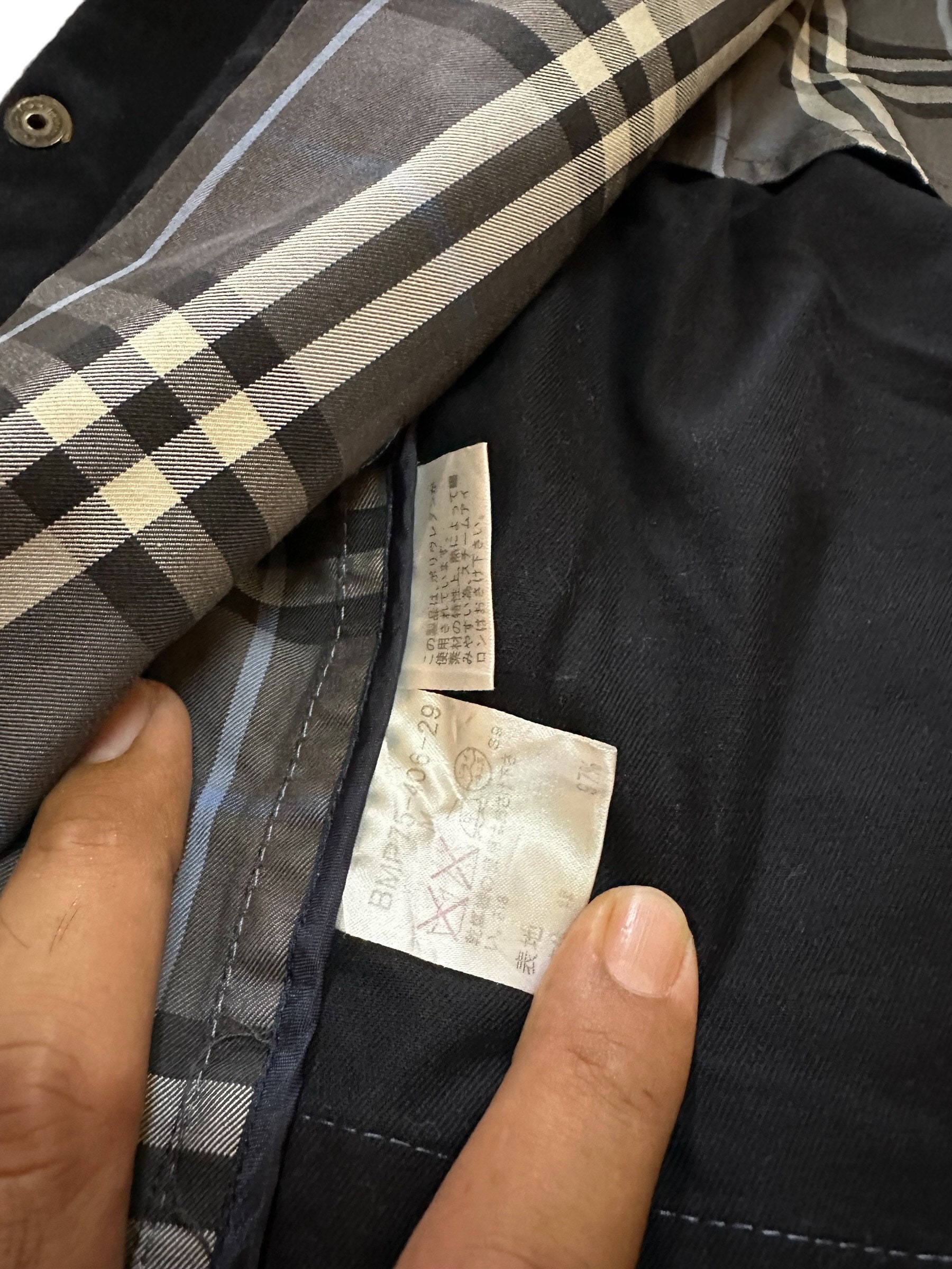 Vintage Burberry Black Label Double Pocket Jacket Nova Check