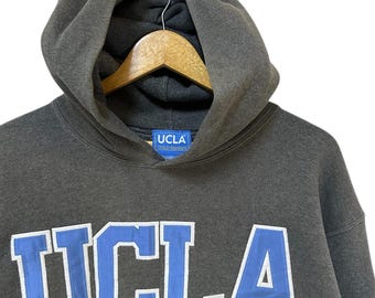 Vintage 90s Ucla Gold Standard Hoodie Big Logo Jumper Pullover