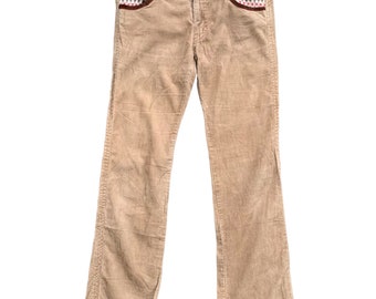 Pantalones de pana vintage de diseño raro navajo