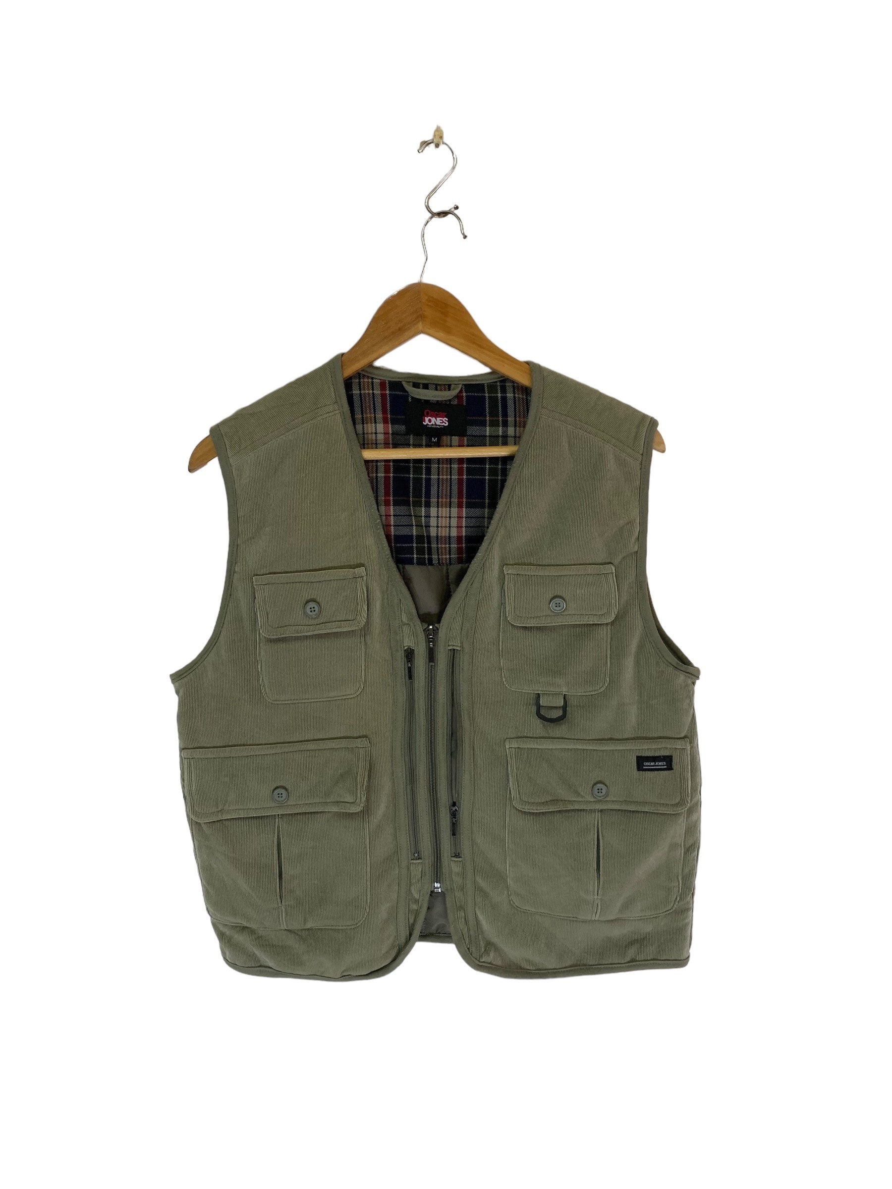 Vintage Oscar Jones Corduroy Vest Multipocket Outdoor Life