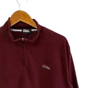 vintage first down sweatshirt half zipped large size jumper pullover small logo